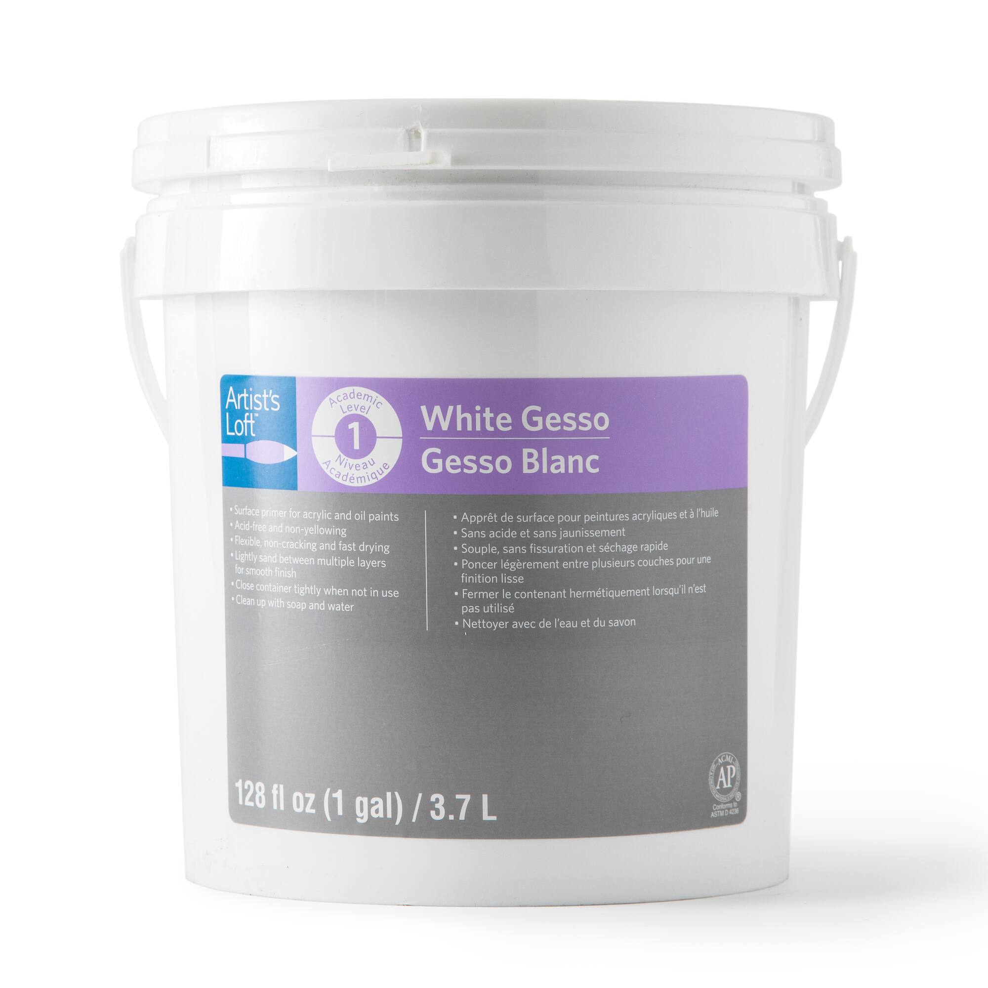 4 Pack: White Acrylic Gesso by Artist's Loft®, 1gal.